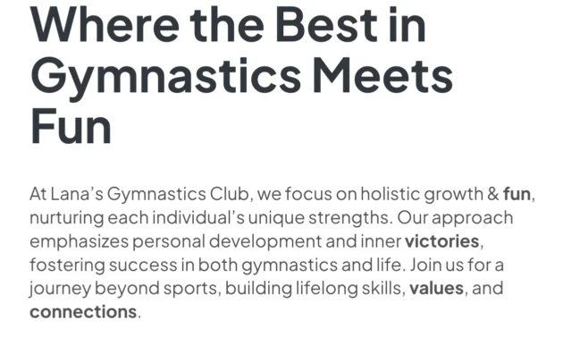 Lana’s Gymnastics Club