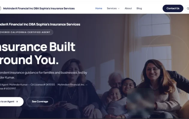 MohinderA Financial Inc DBA Sophia’s Insurance Services
